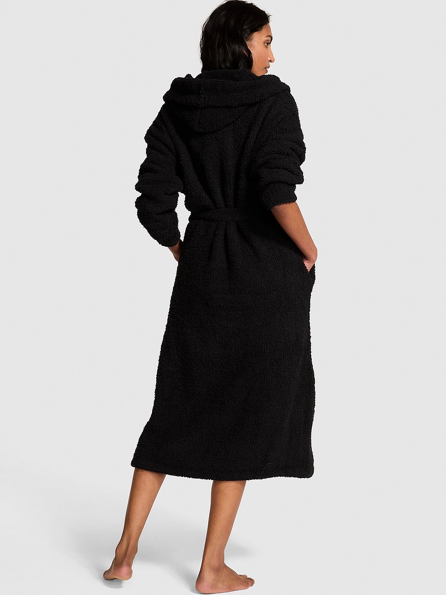 Cozy Chenille Hooded Long Robe