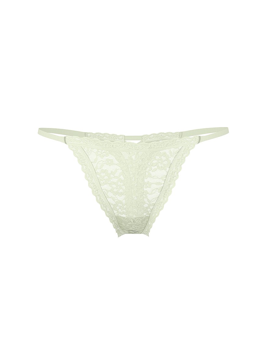 Lace Strappy-Back String Thong Panty