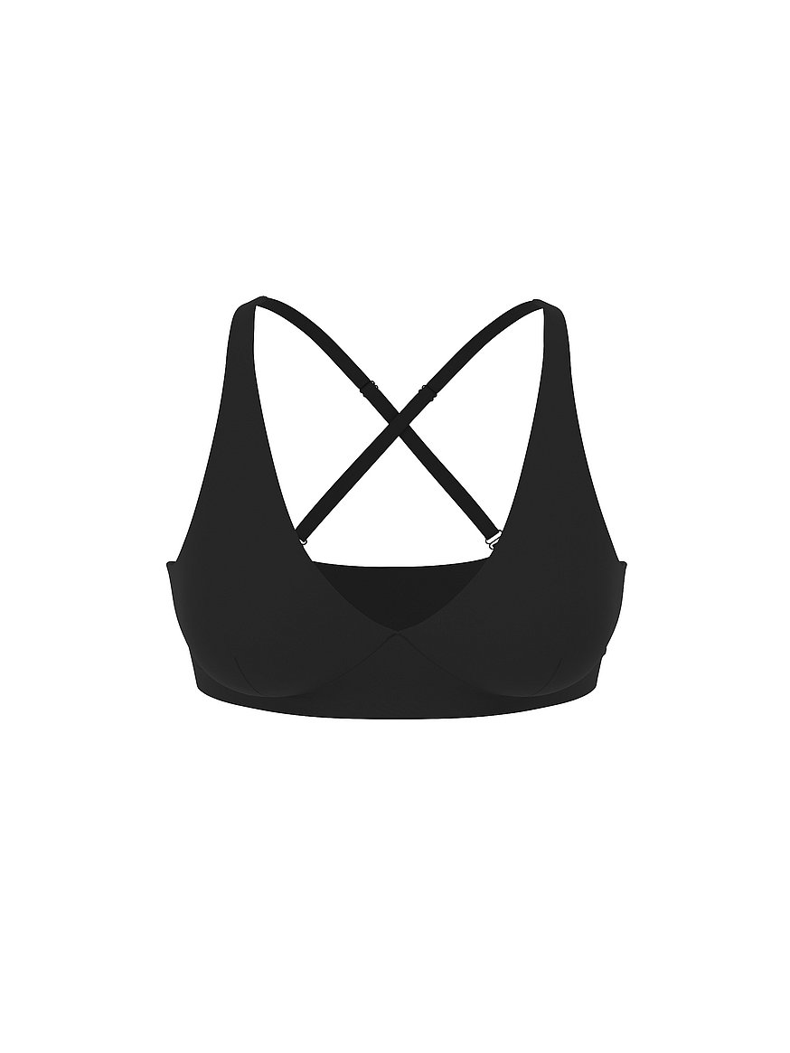 Buy PINK Relay™ Criss-Cross Plunge Sports Bra, Pure Black - Order