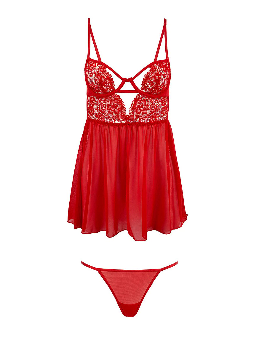 sexy packers lingerie Womens Sexy Lingerie Up Strappy Embroidered Mesh Liberia main image 1