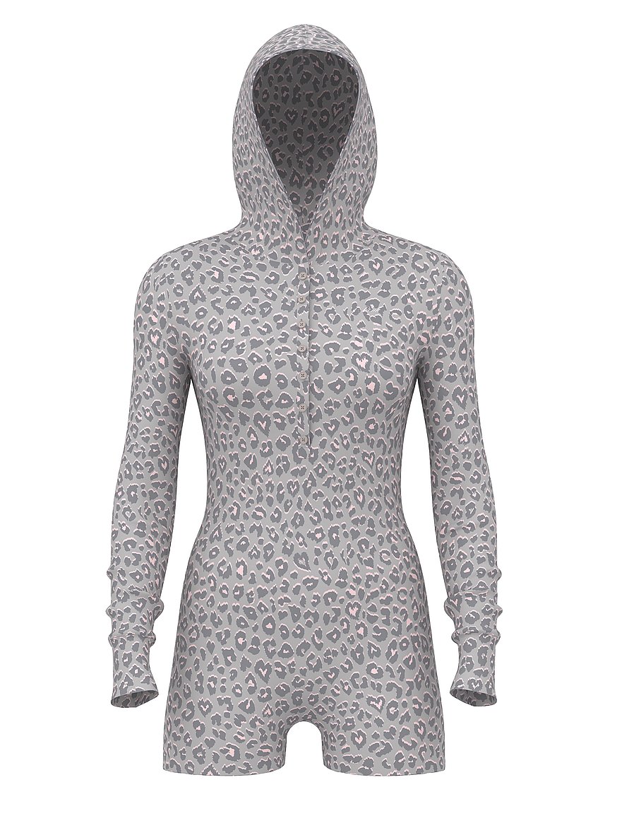 Waﬄe Knit Long-Sleeve Short Onesie