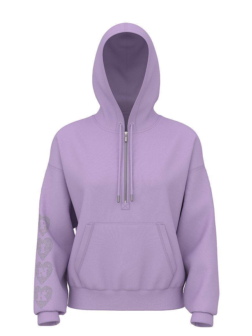 Buy Campus Fleece™ Half-Zip Hoodie, Aster V-Day - Order Hoodies