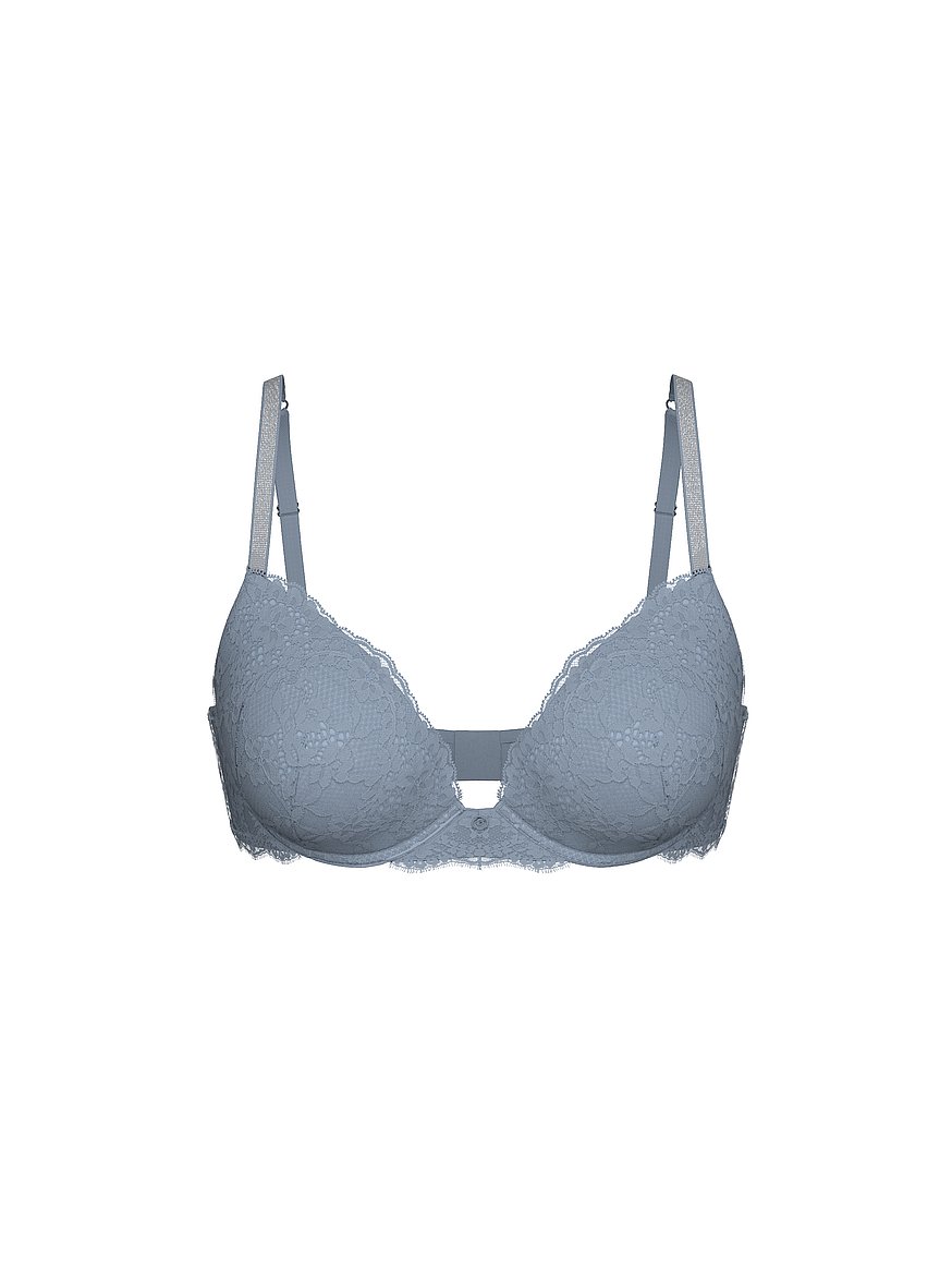 Twinkle Silver Lace Push-Up Bra