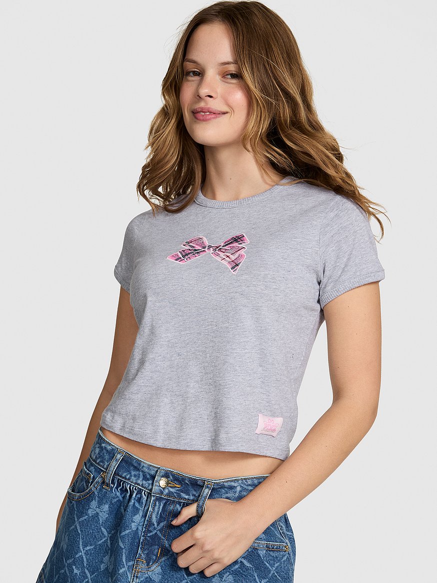 PINK x LoveShackFancy Retro Cotton Tee