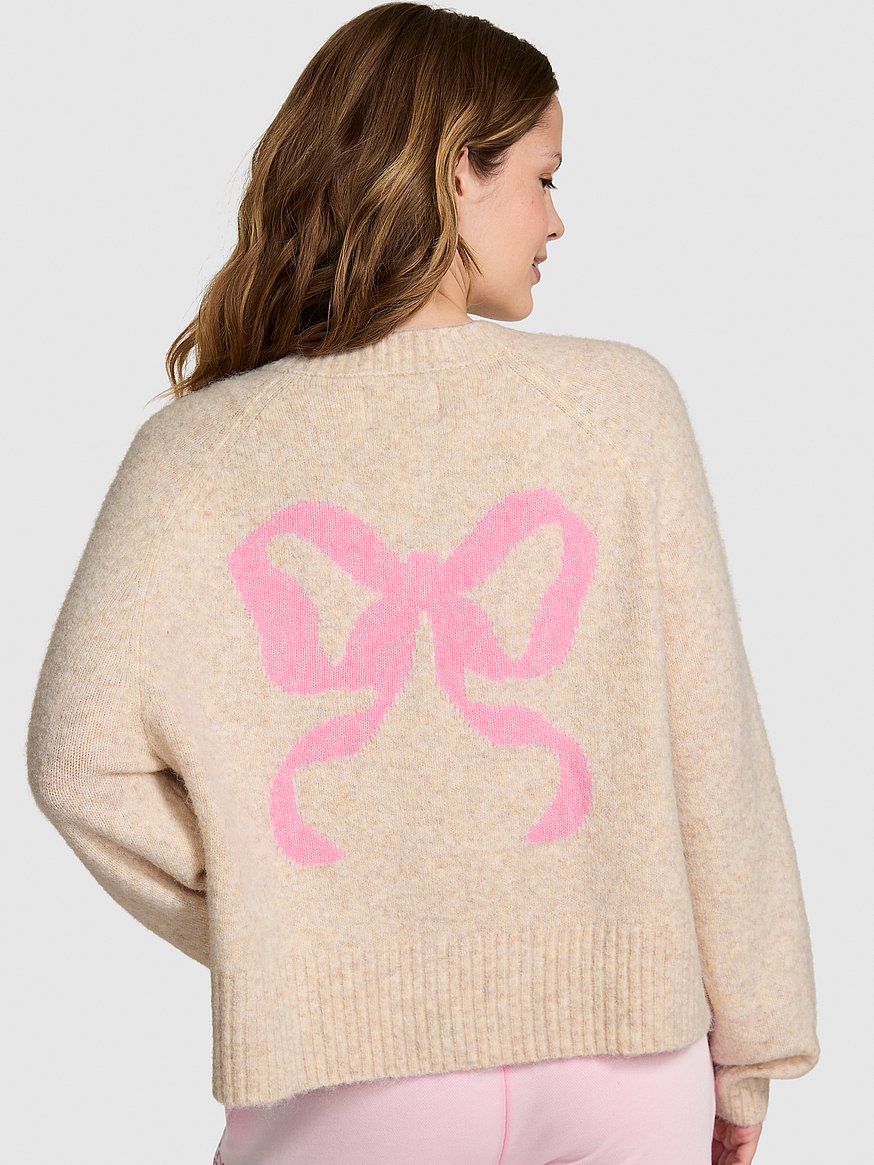 Buy PINK x LoveShackFancy Boxy Cardigan, Vs Natural Heather