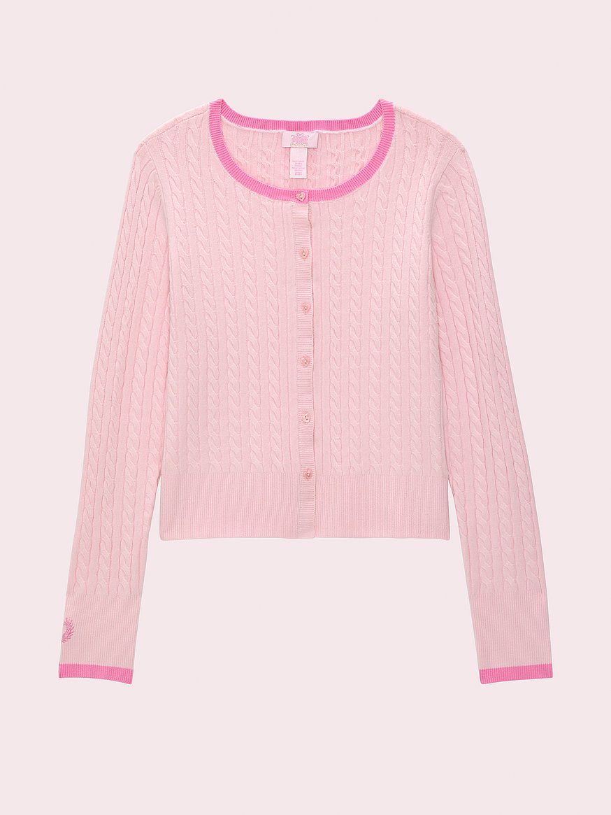 Buy PINK x LoveShackFancy Shrunken Cardigan, Pink Tulip - Order