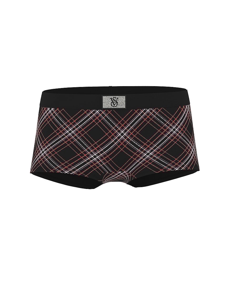 Logo Cotton Shine Patch Velvet Boyshort Panty