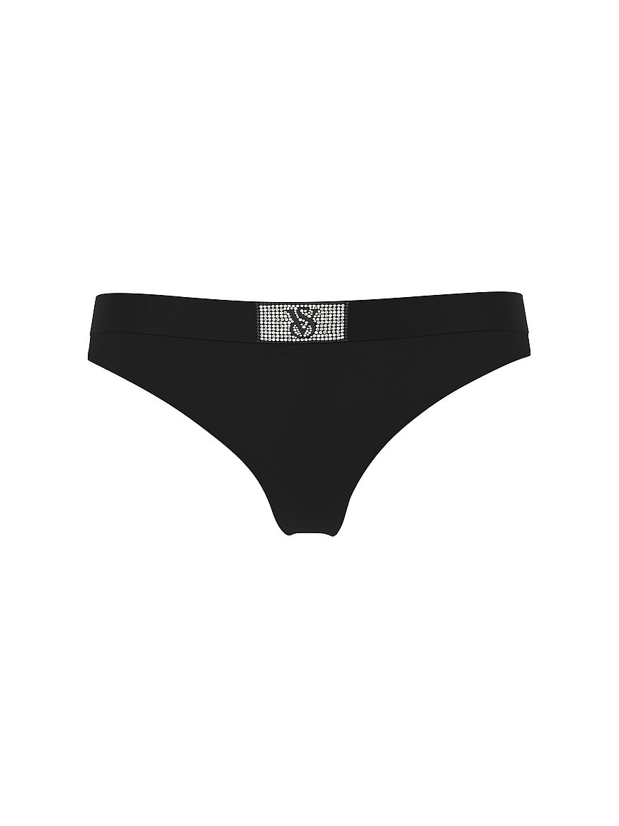 Logo Cotton Shine Patch Thong Panty