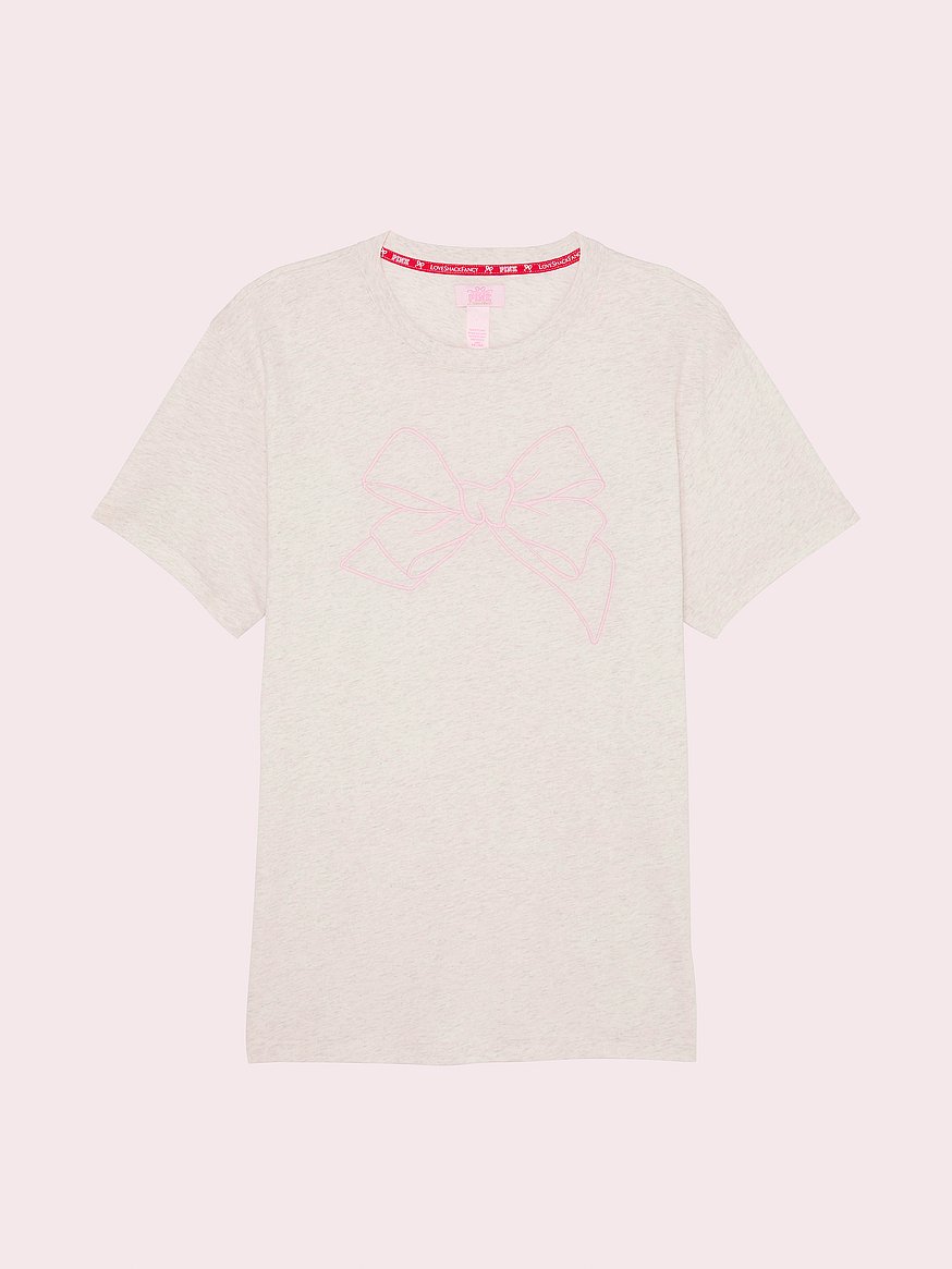 PINK x LoveShackFancy Campus Cotton Tee