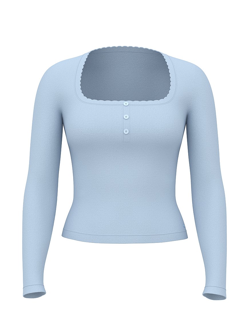 Thermal Henley Pajama Top