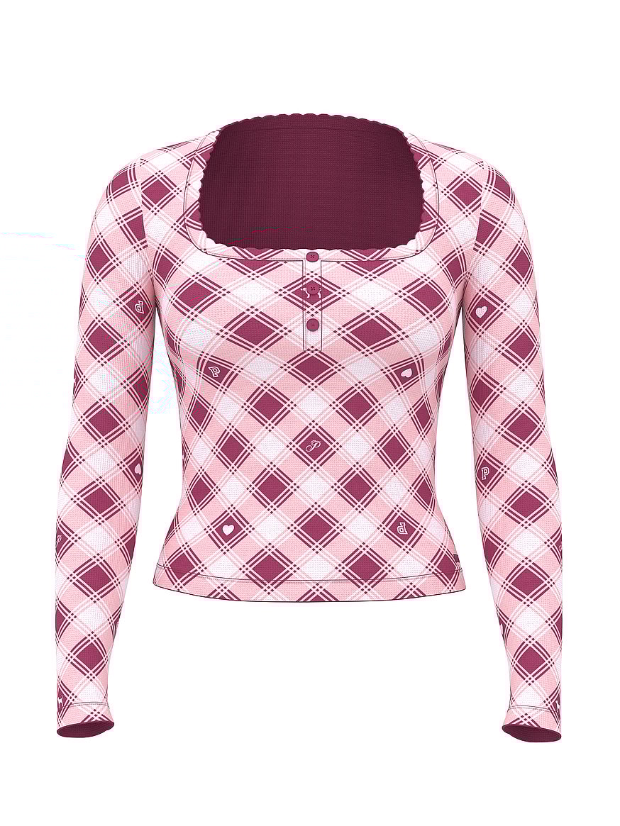 Thermal Henley Pajama Top