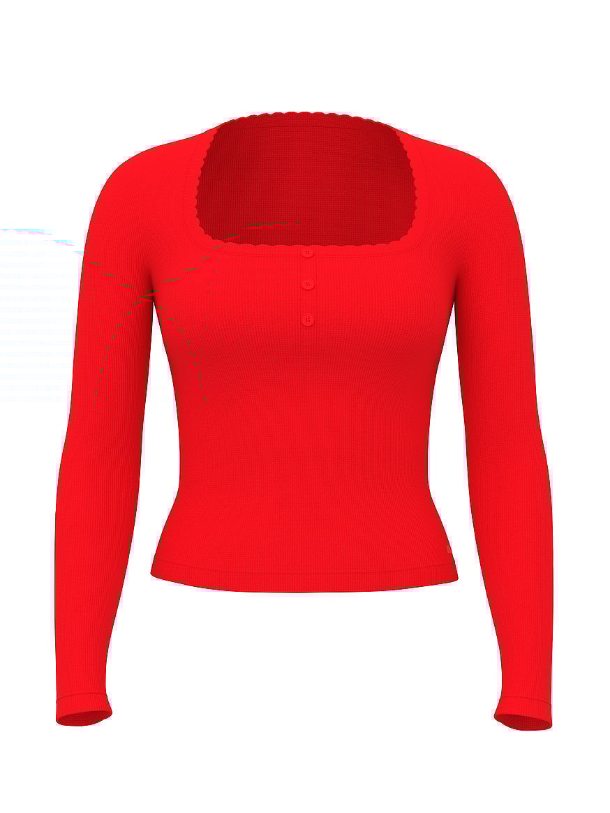 Thermal Henley Pajama Top