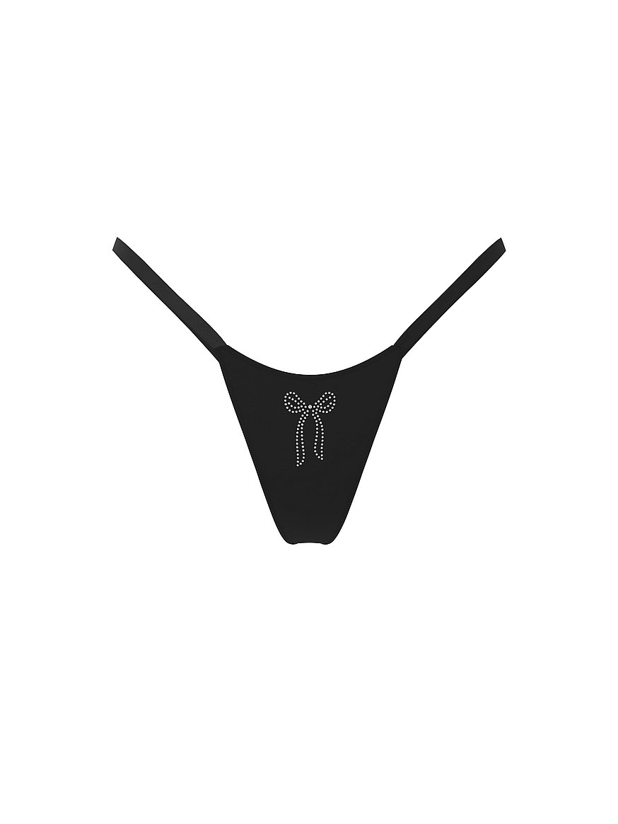 Logo Cotton String Micro Thong Panty