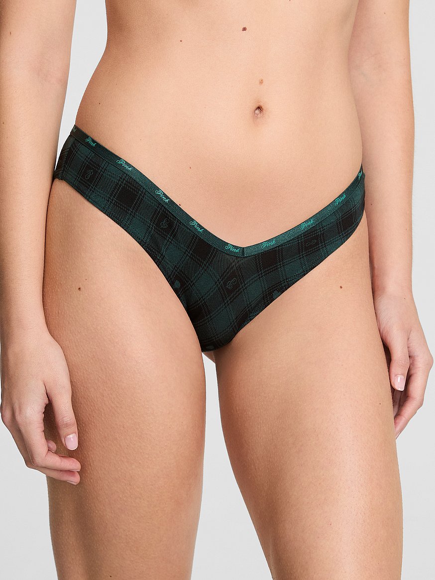 Logo Cotton Tanga Panty