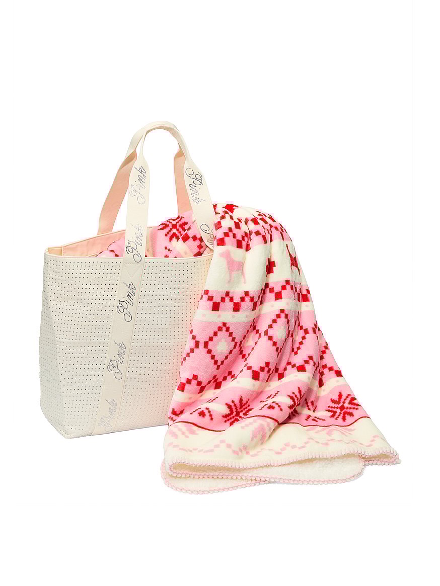 Victoria's Secret トートバッグ ブランケット スペシャルセット Buy Cozy Plush Blanket and Bling Tote Bag Set, Tote And Blanket