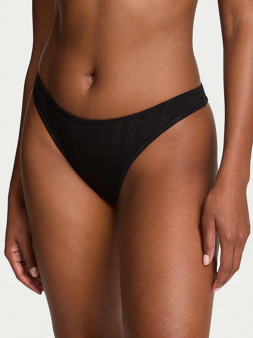 Ultra-Fine Modal High-Leg Scoop Thong Panty