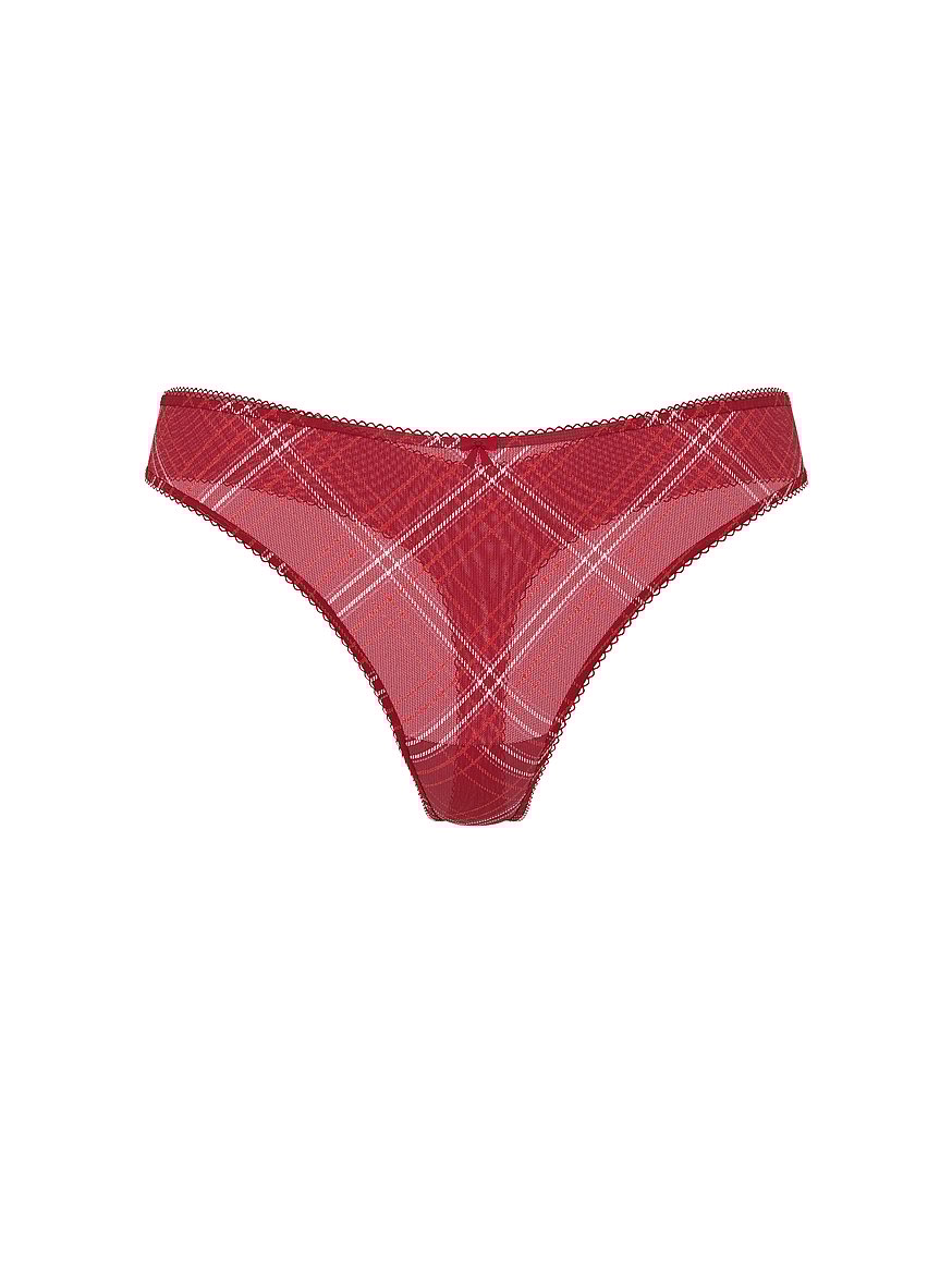 Shimmer Mesh Thong Panty