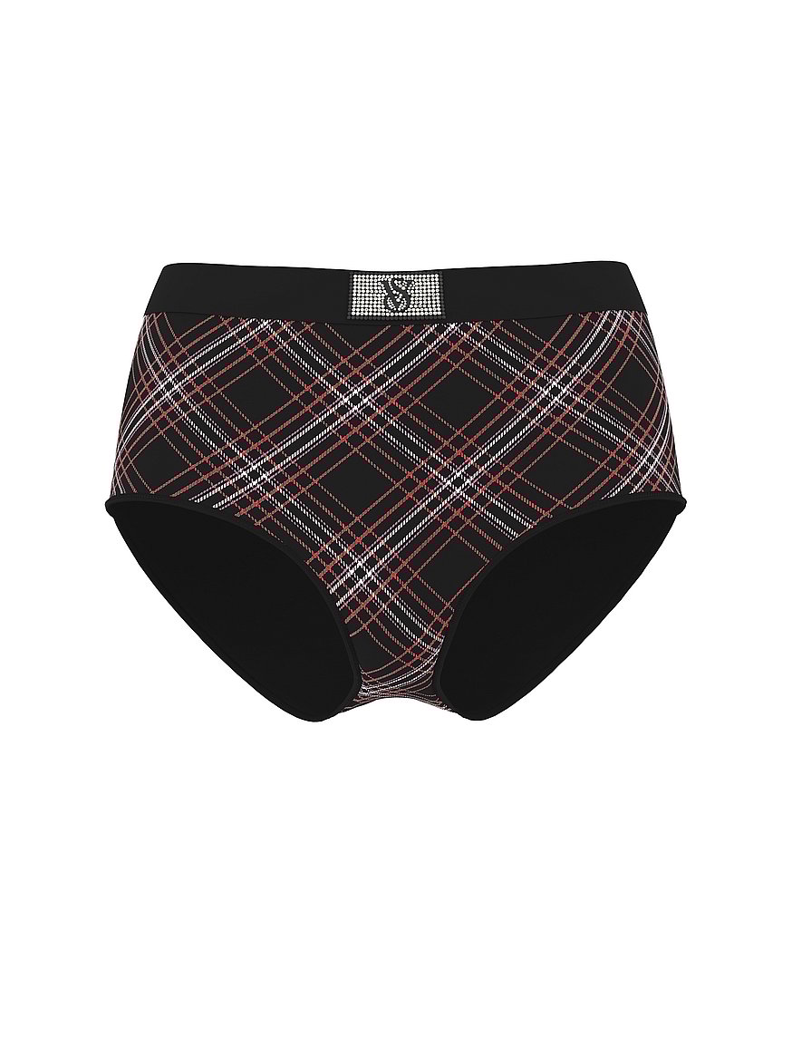 Logo Cotton Shine Patch Velvet Modern Brief Panty