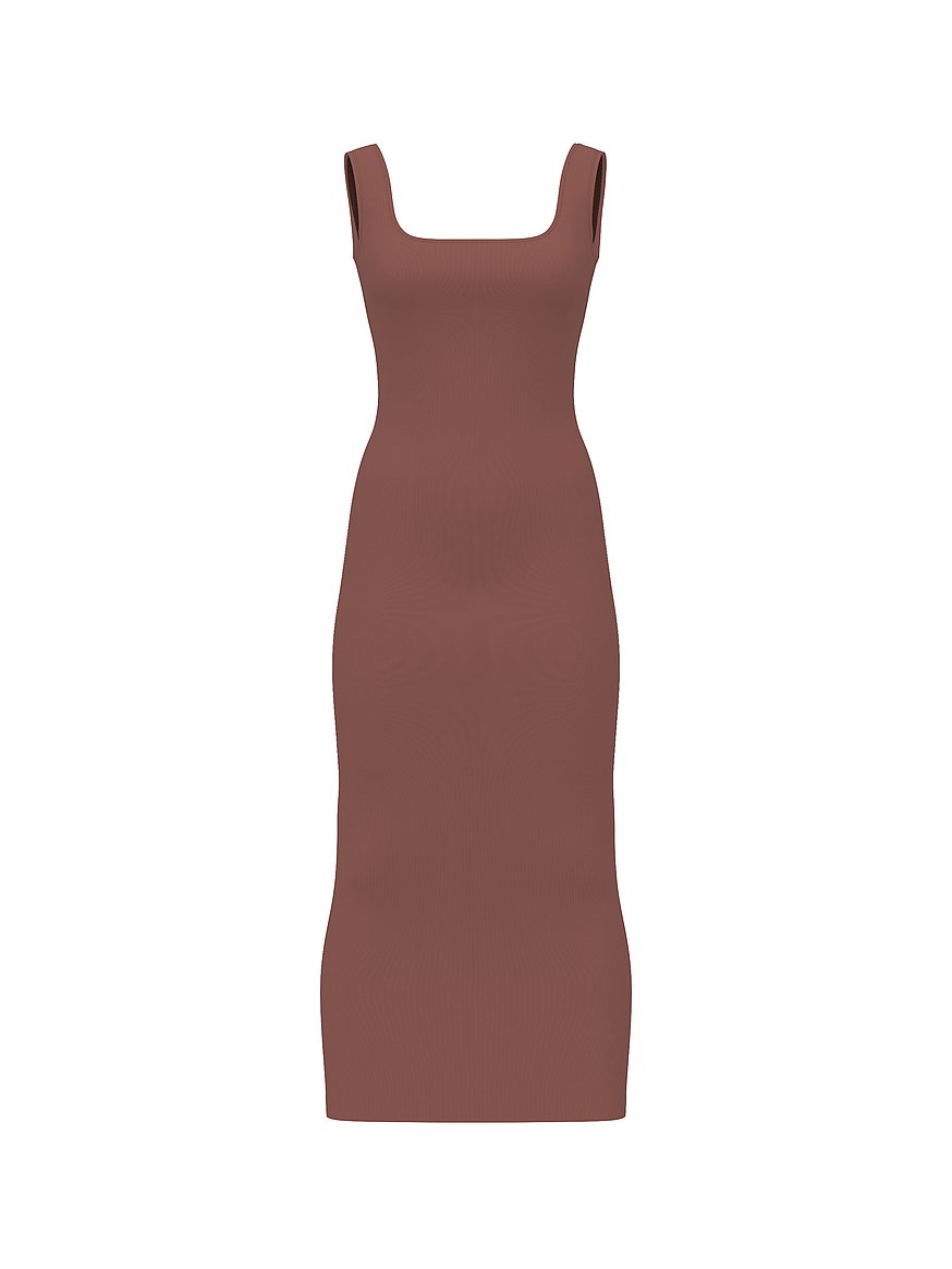 Victoria's Secret Victoria Smoothing Rib Tank Maxi Dress - Brown