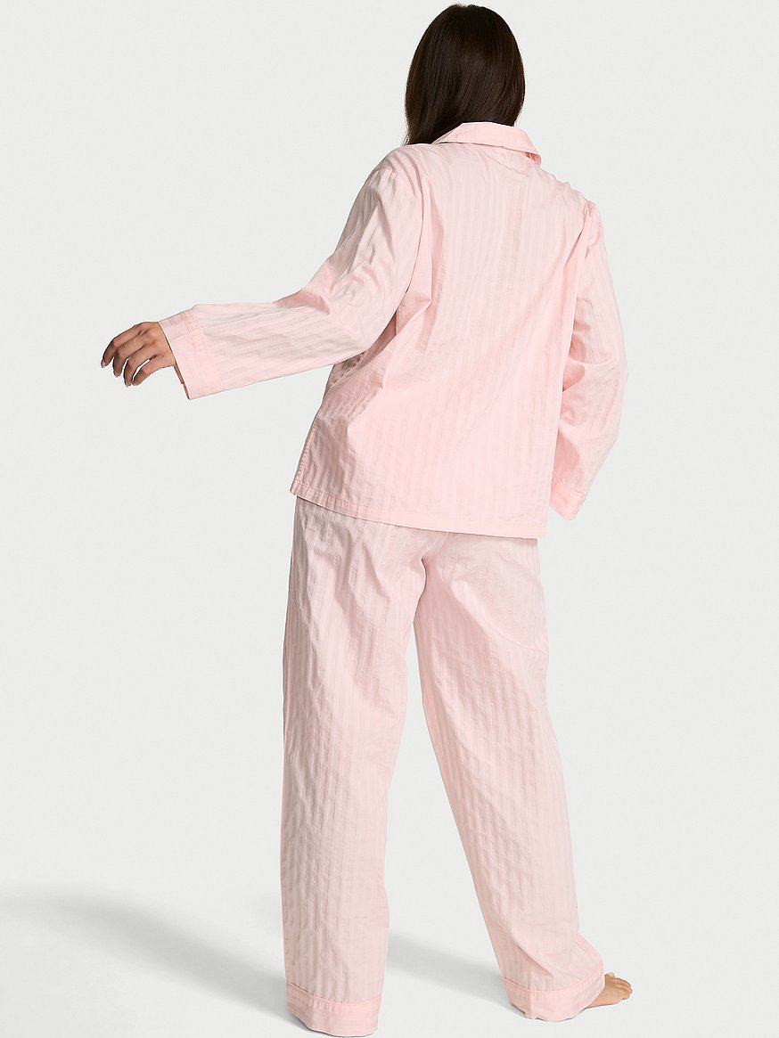 Heritage Cotton Shadow Stripe Long Pajama Set
