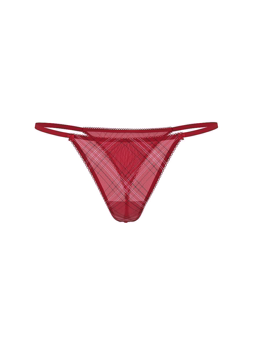 Shimmer Mesh String Thong Panty