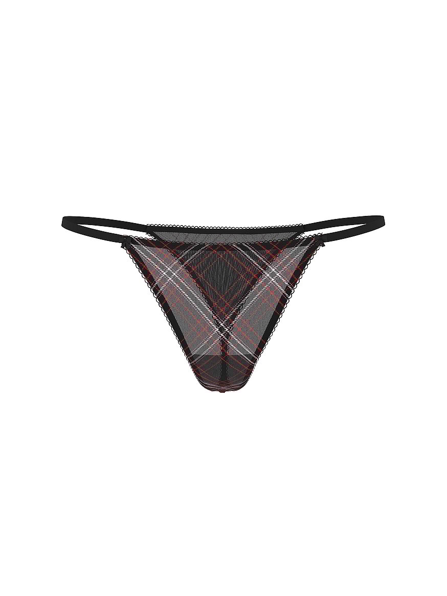 Shimmer Mesh String Thong Panty