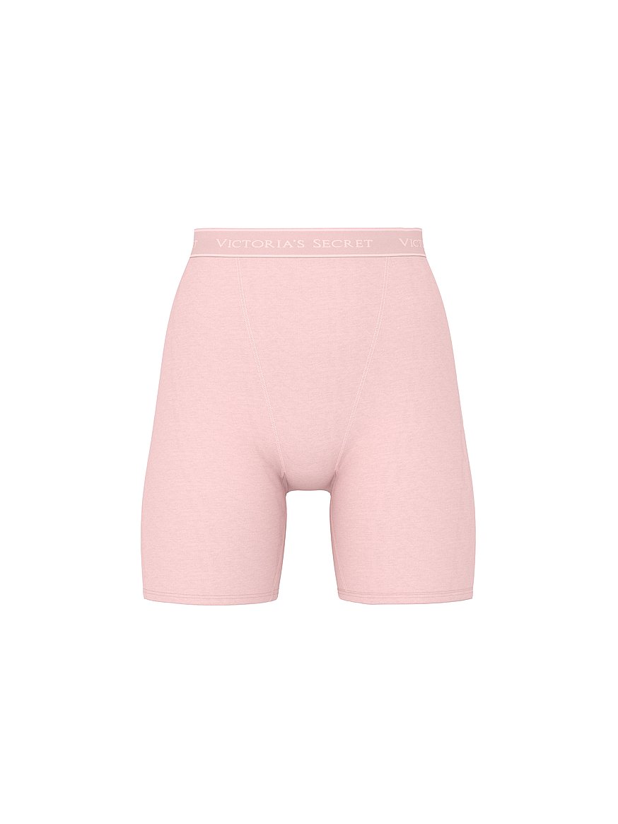 Buy Logo Cotton High-Waist Boxer Brief, Angel Pink - Order Panties