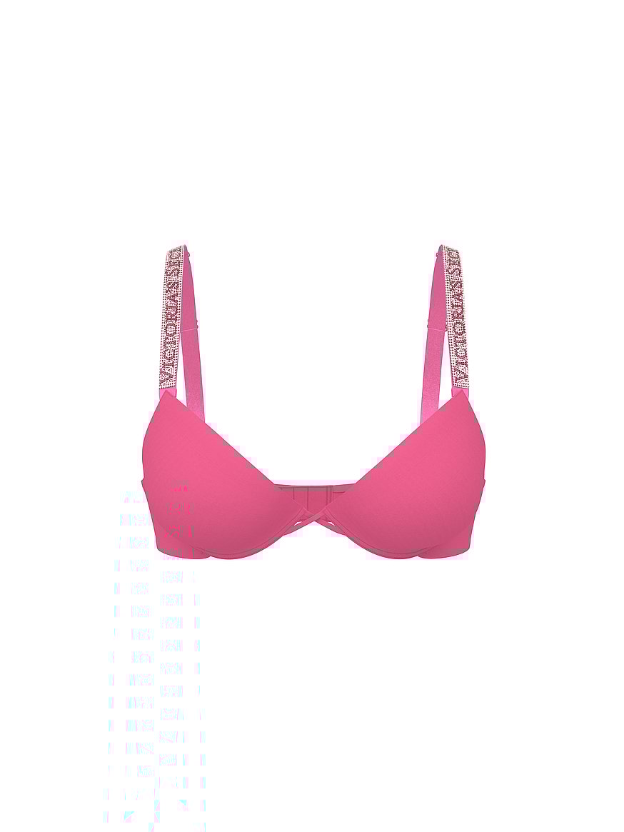 Logo Shine Strap Push-Up Bra
