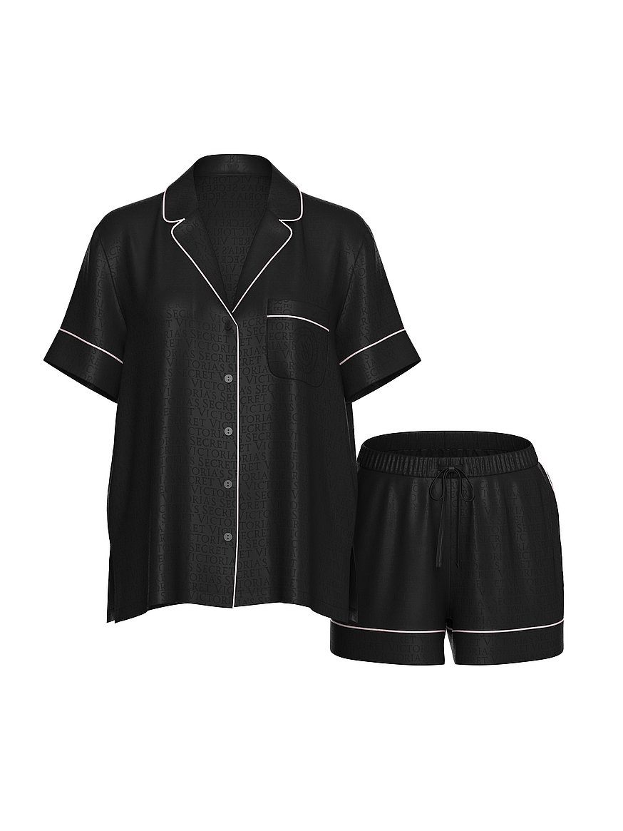 Glazed Satin Short Pajama Set