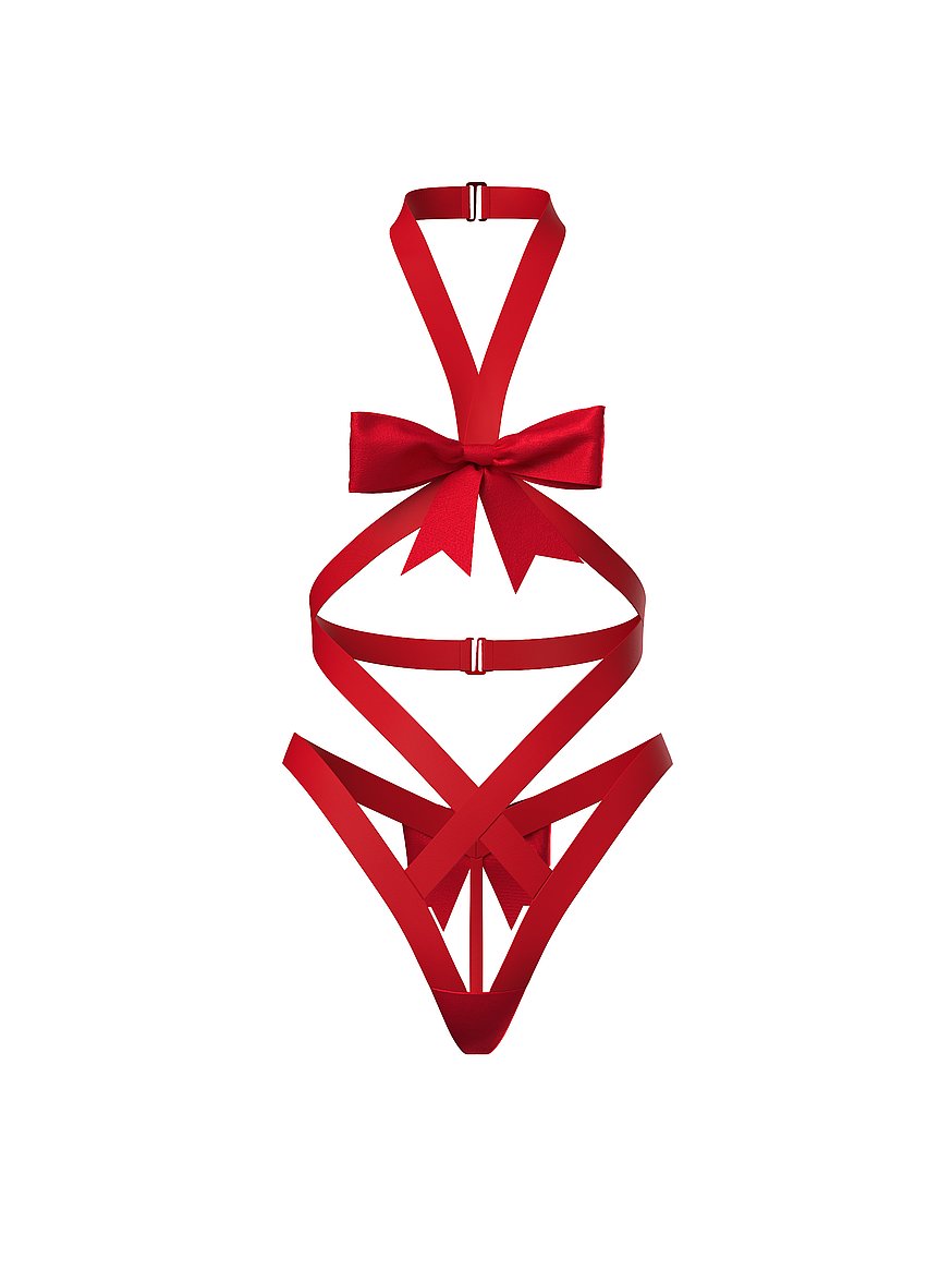 Satin Bow Cupless Playsuit