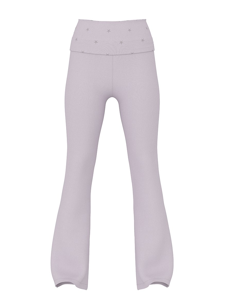 All-Day Cotton Foldover Flare Leggings