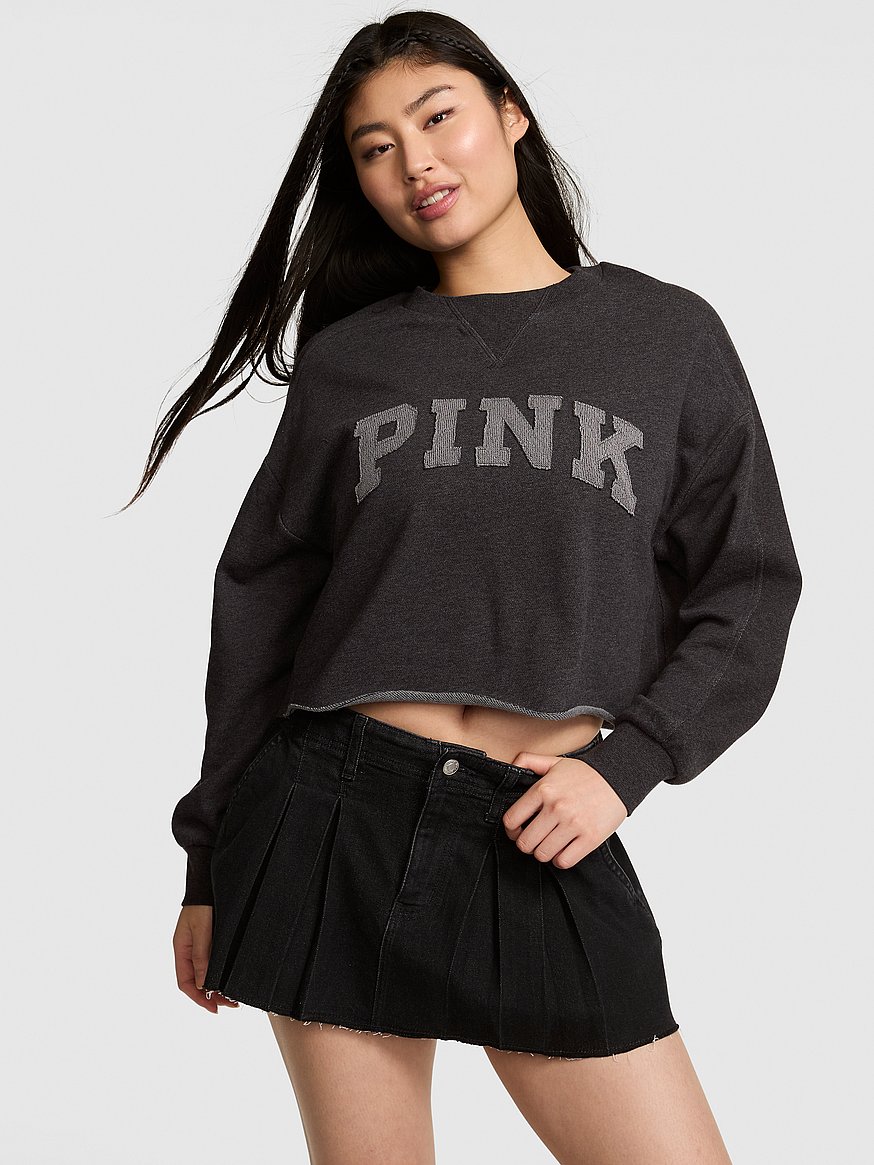 トップス Brushed Crew HEATHER BLACK xxs Buy Campus Terry™ Raw-Cut Crew Sweatshirt, Charcoal Heather Grey