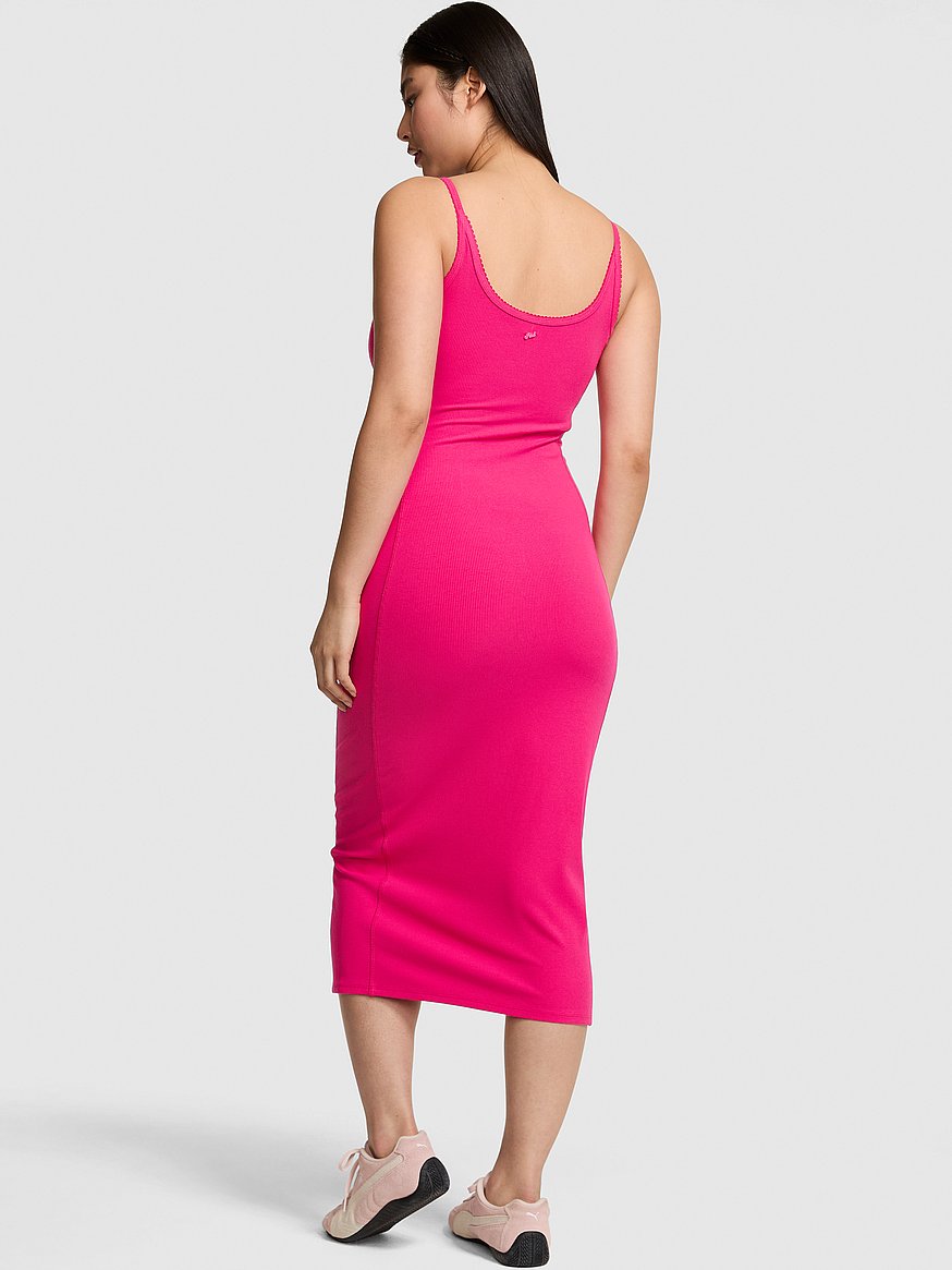 Buy All-Day Soft Rib High-Neck Midi Dress, Hot Stuff - Order Dresses online - PINK US Buy All-Day Soft Rib High-Neck Midi Dress, Hot Stuff - Order Dresses online - PINK US