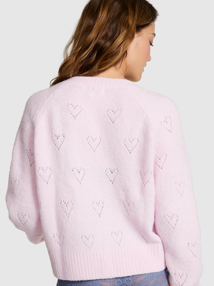 Buy Lady Cardigan, Pink Tulip Hearts - Order Sweaters online - PINK US