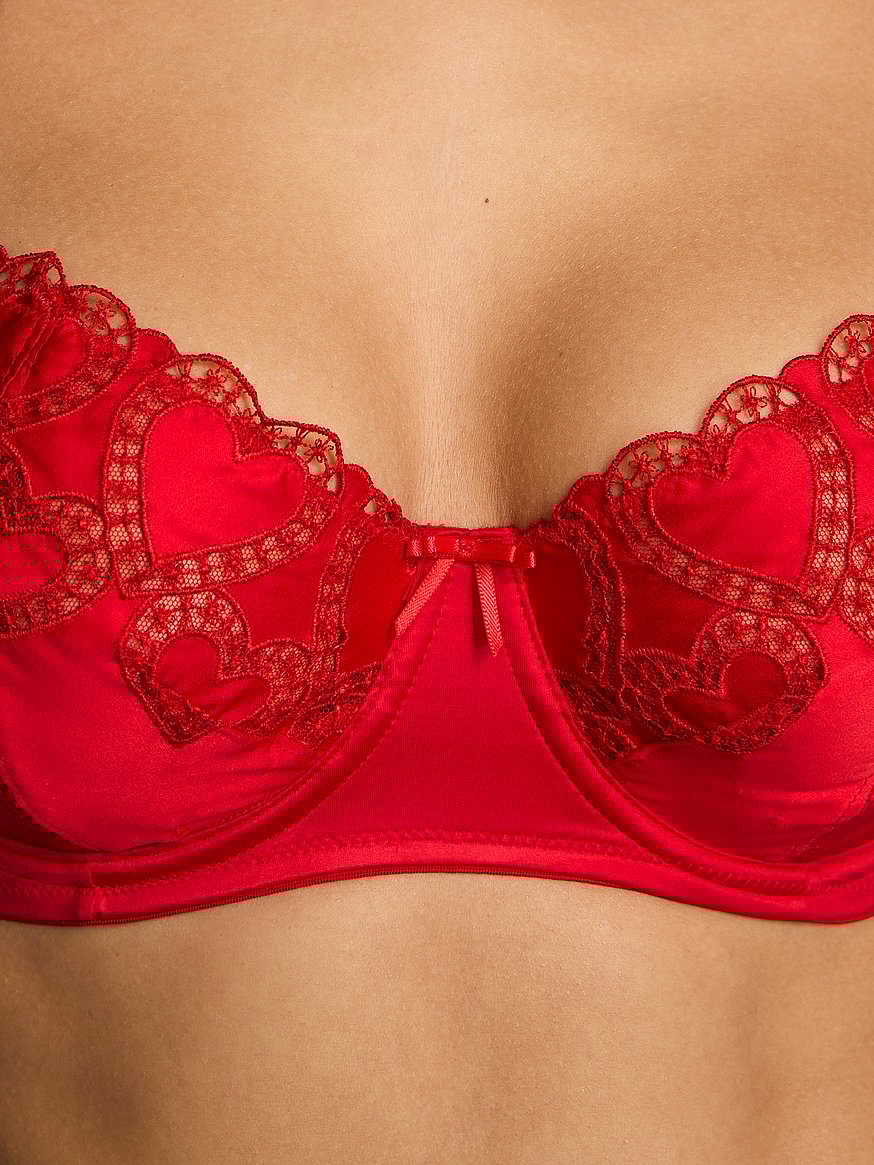 Wicked Heartbeat  Embroidery Unlined Balconette Bra