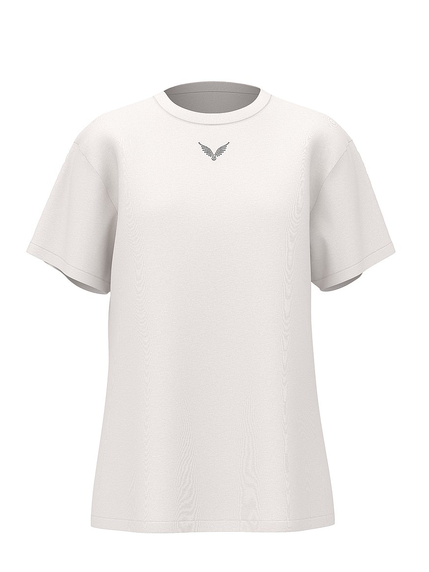 Buy Cotton Oversized Tee, Coconut White - Order Tops online