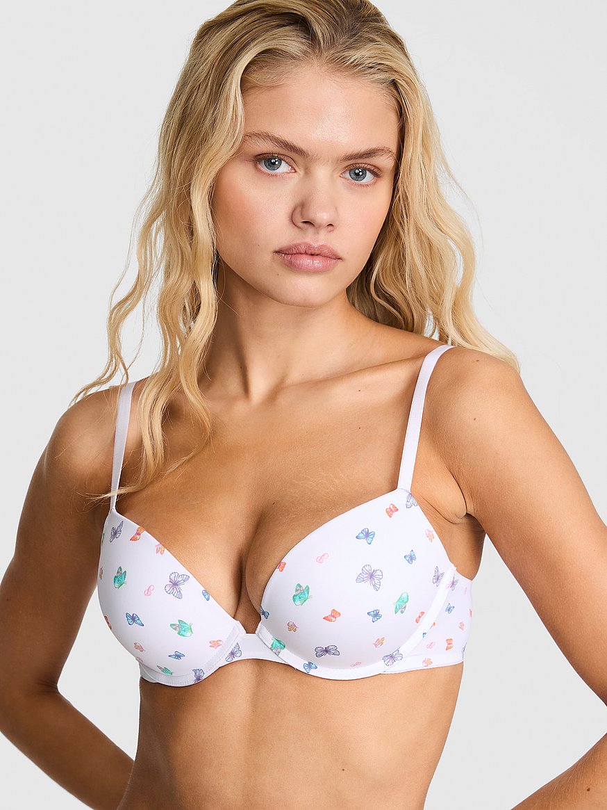 Buy Wear Everywhere™ Super Push-Up Bra, White Butterfly Print