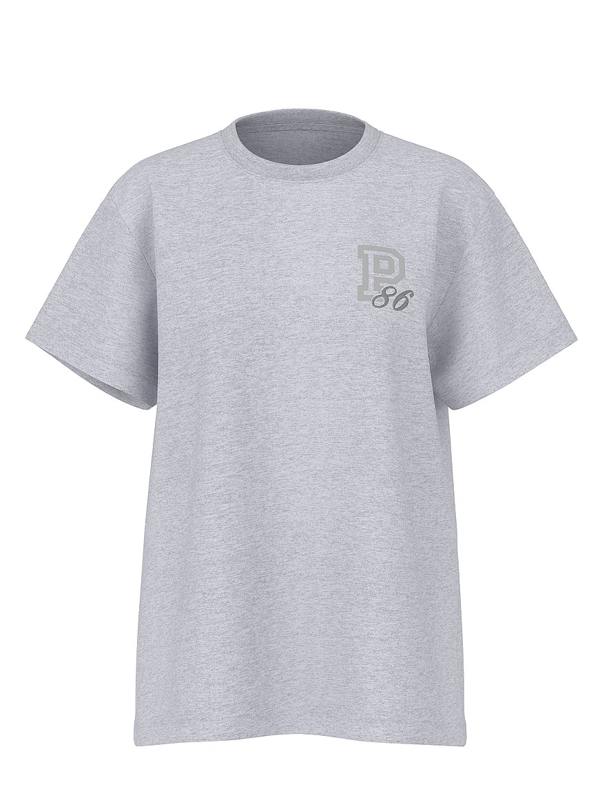 T-shirt Victoria's Secret Gris Col V - Taille M, Mélange Coton, Neuf Sans étiquette