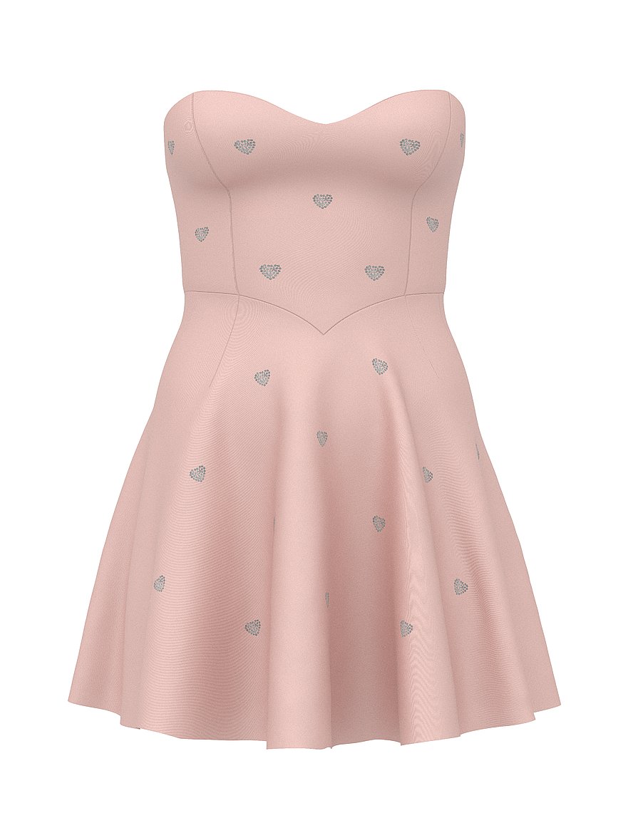 Buy Twinkle Satin Heart Strapless Corset Mini Dress, Royal Pink - Order  Dresses online - Victoria's Secret US
