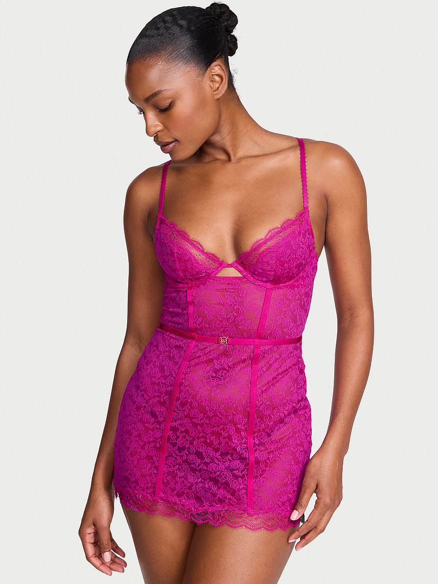 Buy Tease Lace Cupped Mini Slip Dress, Berrylicious - Order Slips online -  Victoria's Secret
