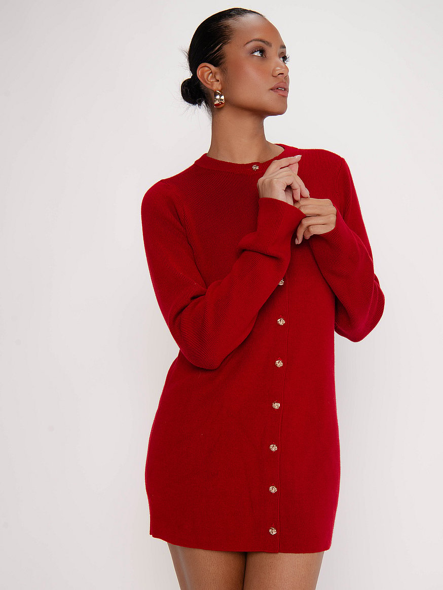 Buy Marguerite Cardigan Mini Dress, Lover Red Knit - Order Dresses online -  Victoria's Secret US