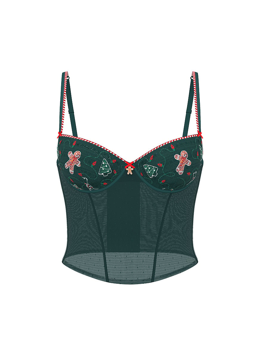 Buy PINK Wink™ Lightly Lined Balconette Corset Top, Deep Forest