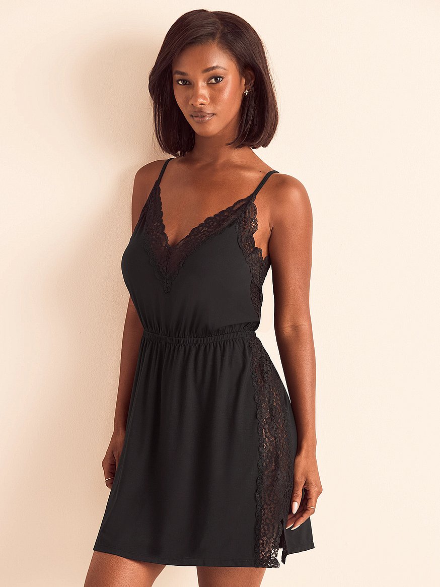 Buy Aimee Slip Dress, Jet Black - Order Slips online - Victoria's Secret US