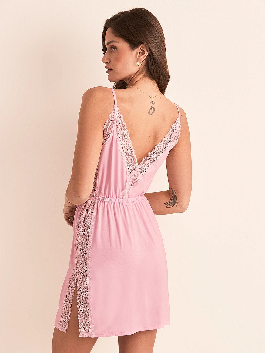 victoria secret slip dress pink vintage victoria's secret 03' pink lace & satin slip dress sold