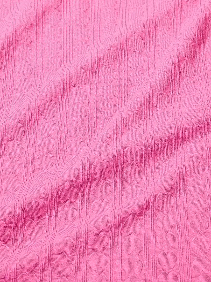 Heart Pointelle Long Pajama Set