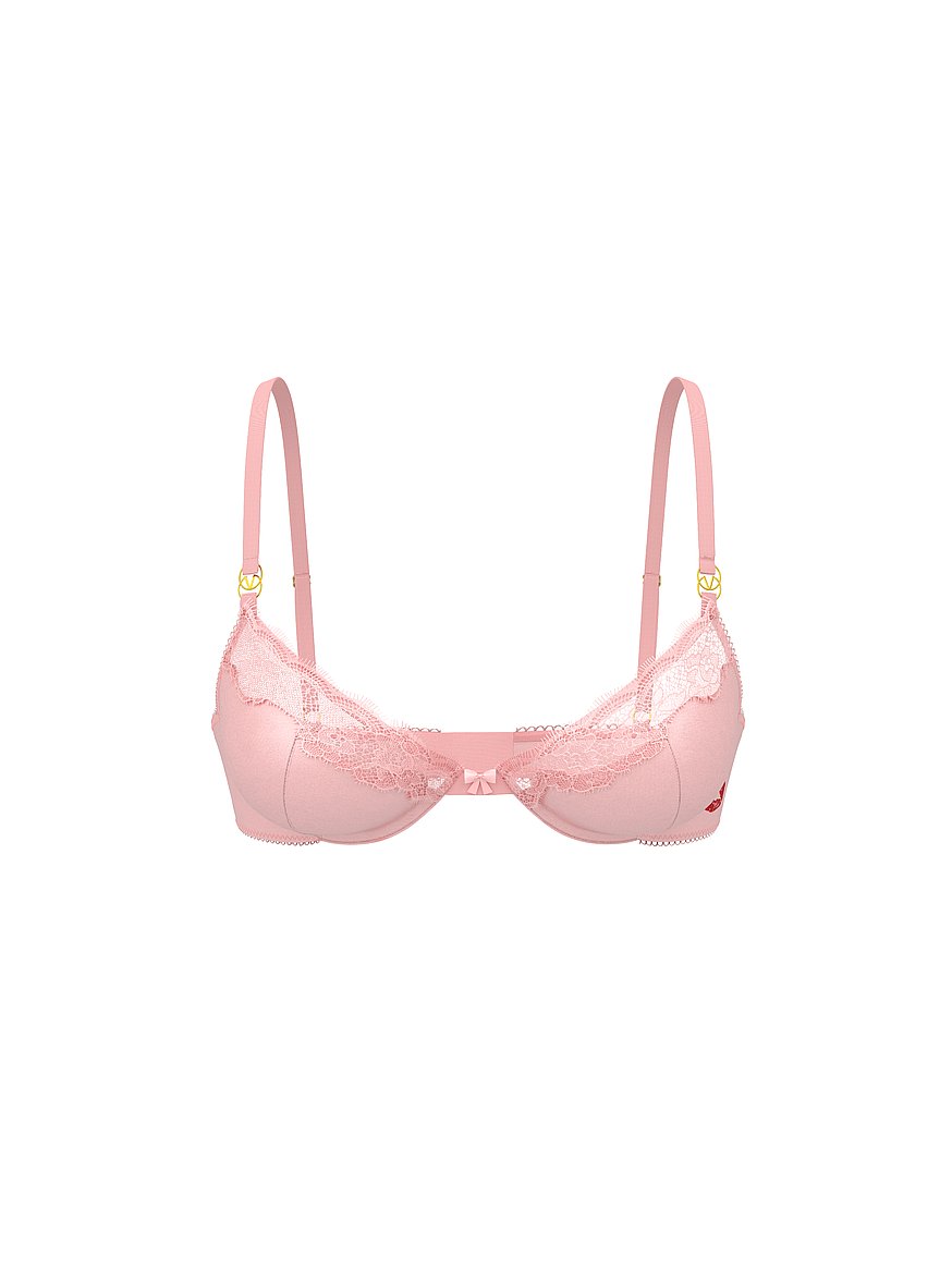 Tease Unlined Satin Kiss Demi Bra