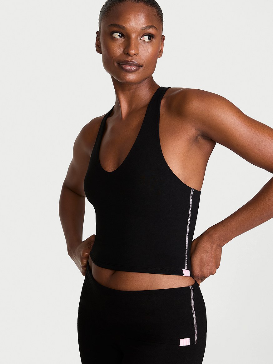 トップス bb Buy Cotton Racerback Tank Top, Black - Order Tops online