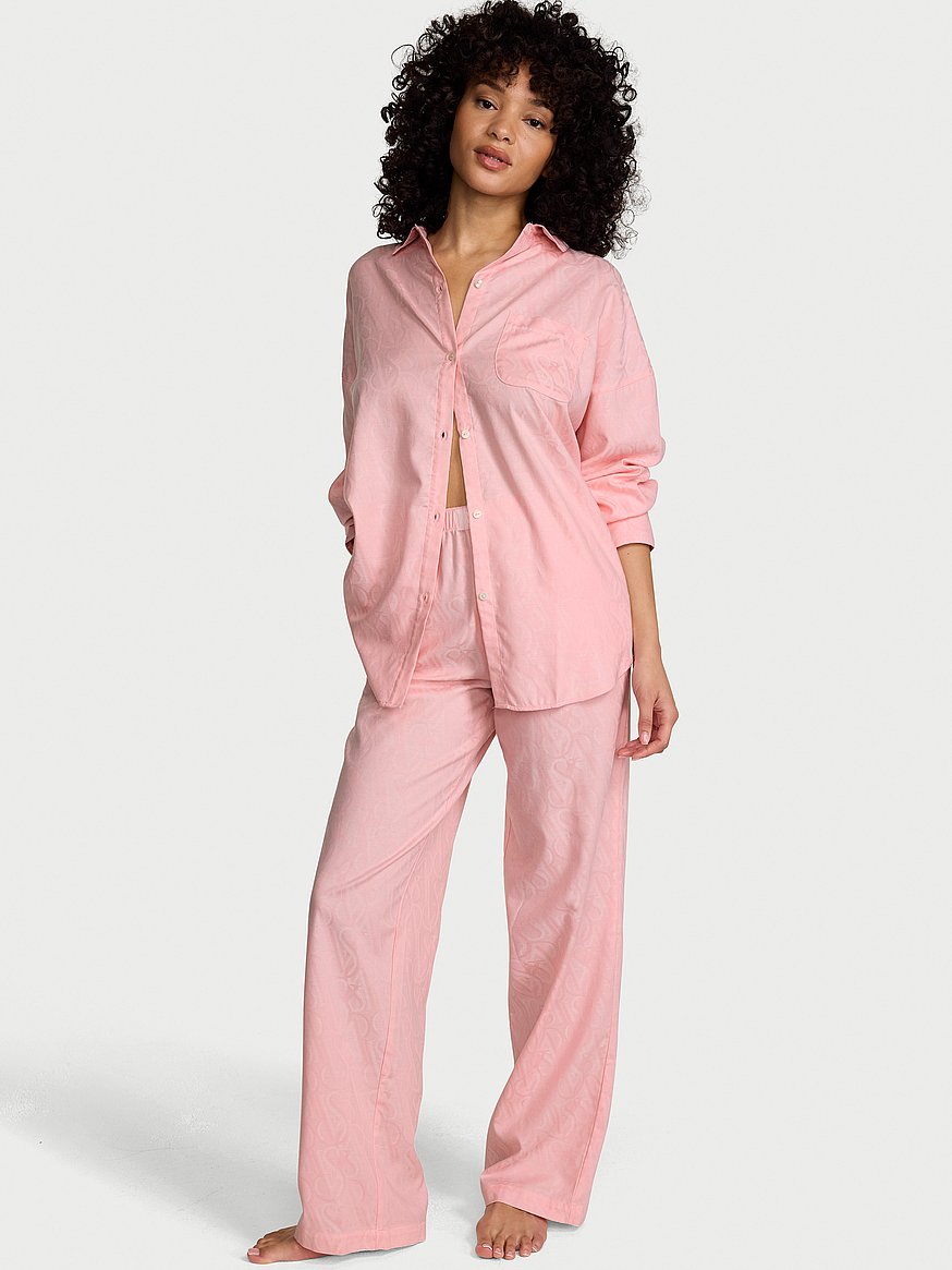 Buy Modal-Cotton Long Pajama Set, Angel Pink - Order Pajamas Sets