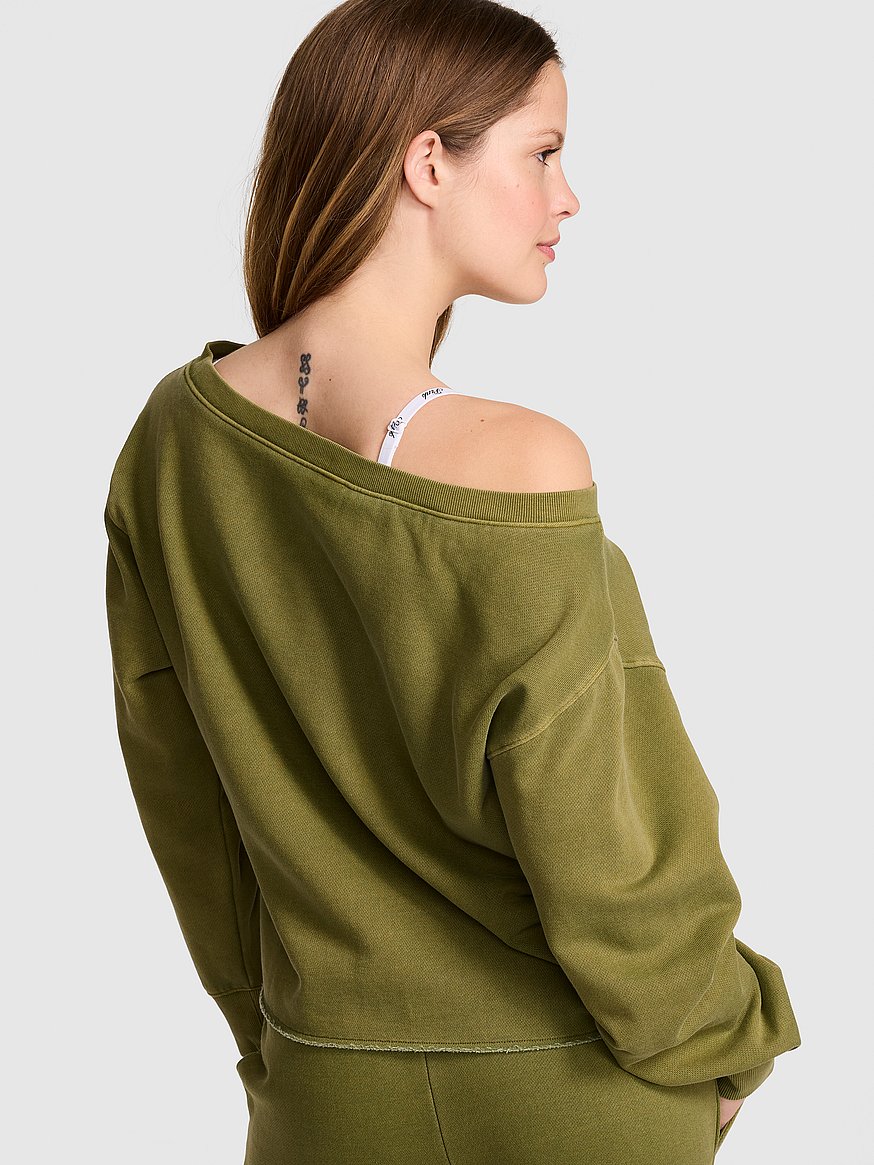 Campus Fleece™ Rib Off-The-Shoulder Sweatshirt
