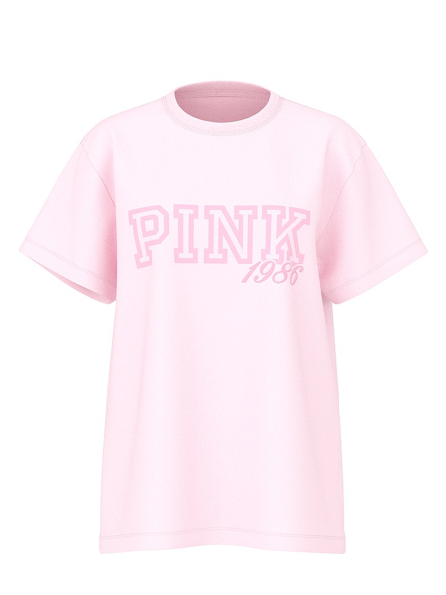 Buy Campus Cotton™ Tee, Pink Tulip - Order Tops online - PINK US